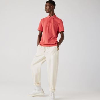 Lacoste Regular Fit Paris Polo - Polo Pánské Červené | CZ-SqQds5